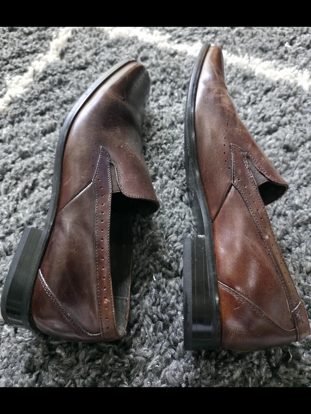 Stacy Adams  Men's Brown Leather Slip-On Dress Shoes 8.5M